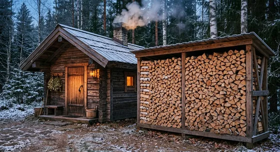 Укладка дров в Орле, улица Рябиновая, 13